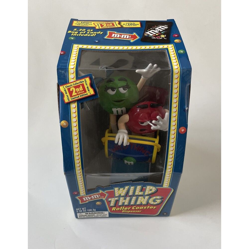 Vintage M&M Candy Dispenser Wild Thing Roller Coaster Collectible 2nd Edition‎